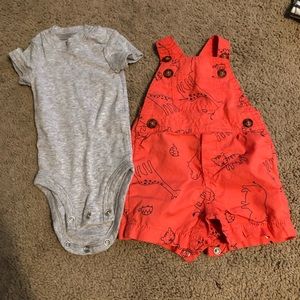 Newborn boy overalls